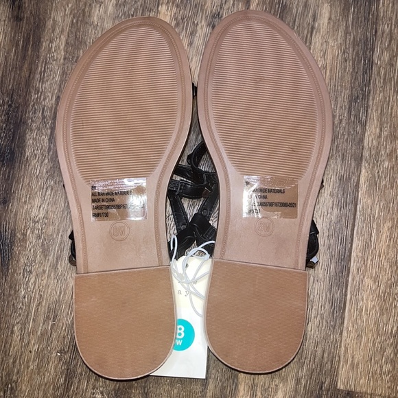 NWT A New Day Astrid Studded Sandals in Black 8W - Picture 4 of 6